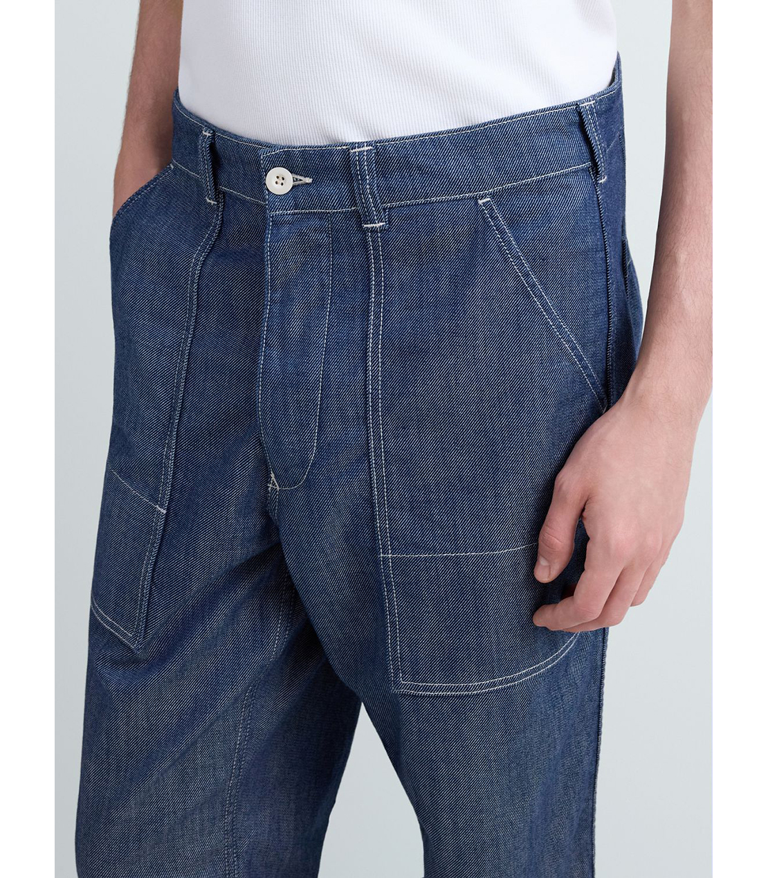 ライトデニムパンツ（セットアップ） 詳細画像 ダークブルー 5